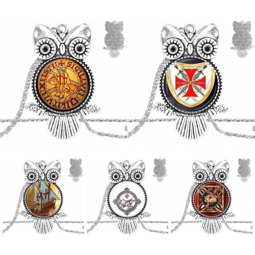 Fashion Necklace Handmade Owl Shape Choker Necklace Jewelry Multi Designs For Woman Vintage Statement The Knights Templar