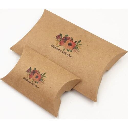 Pillow Wedding Party Favor Paper Gift Box Accessories Party Supplies Case Box Candy Packaging Box Cases Handmade 20Pcs/Lot