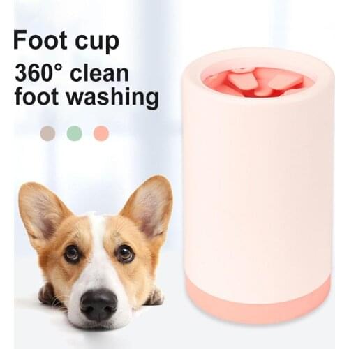 Dog Paw Cleaner Cup Soft Silicone Combs Portable Outdoor Pet Foot Washer Cup Paw Clean Brush Quickly Wash Foot Cleaning Bucket