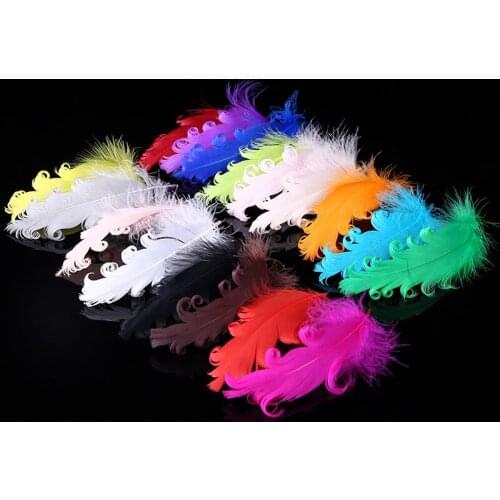 Colorful Feather Boa Plume Naturelles Wedding Decoration 10-15cm 4-6 Inch Ostrich Peacock Feather Swan Plumes De Decoration