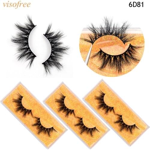 Visofree 5D Mink Lashes Maquillaje Cruelty-free 3D Eyelashes Handmade Full Strip Lashes Thick False Eyelash Makeup Tools 6D81