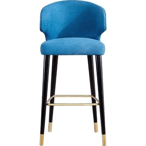 Restaurant modern style fabric design popular wooden bar chair