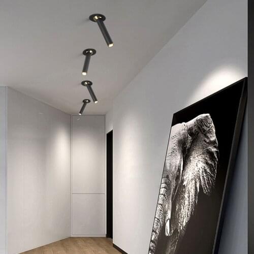 Modern COB Spotlight For Dining Room Bedroom Kitchen Aisle Corridor Black Gold Aluminum Minimalist Ceiling Lamp Home Decoration