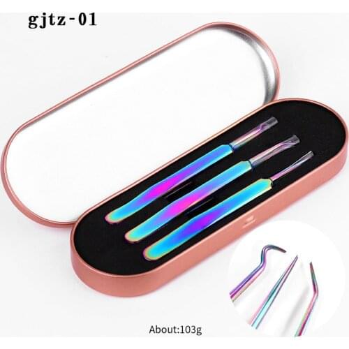 1 Set Nail Cuticle Pusher Scissor Dead Skin Remover Tools Colorful Stainless Steel Tweezer UV Gel Polish Remove Manicure Tools