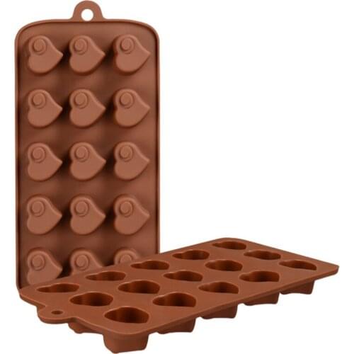 15 Grid Heart-Shaped Chocolate Mold DIY Candy Pudding Jelly Silicone Mold Baking Cake Decoration Accessories
