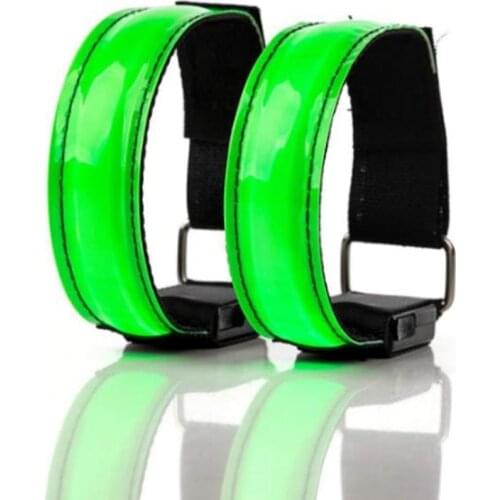 2Pcs Running Light for Runners Rechargeable LED Armband Reflective Running Gear, LED Light Up Band for Bikers Walkers