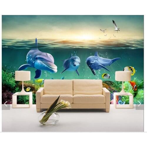 Custom 3d wallpaper for walls 3 d wall murals wallpaper mural Fresh sea background wall cove background wall murals home decor