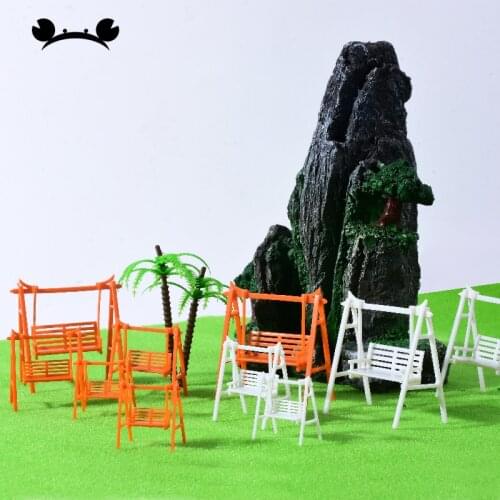 4pcs 1/50 1/75 1/100 scale sand table scale model Swing Rocking chair DIY handmade building model