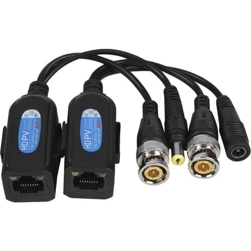 5 Pairs Coax BNC Video+Power 2 in 1 8MP Video Balun Transceiver to CAT5e 6 RJ45 Connector For 2MP 5MP 8MP AHD/TVI/CVI Cameras