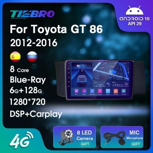 Blu-ray IPS Screen Car Radio For Toyota GT 86 For Subaru BRZ 2012-2016 2DIN Android10.0 GPS Navigation Auto Radio Car Stereo IGO