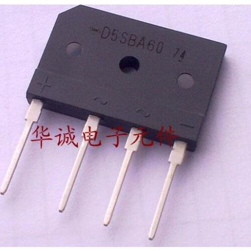 Free shipping new bridge rectifier D5SBA60 D5SB60 5A600V DIP4 10pcs/lot