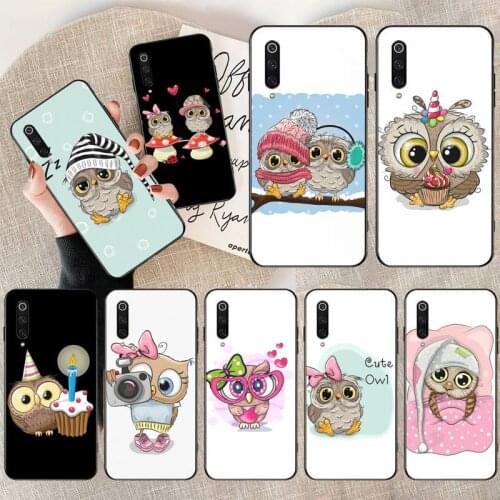 Lovely Animal Owl Phone Case for Xiaomi Mi Note 10 Lite Mi 9T Pro xiaomi 10 10 CC9 Pro 9SE