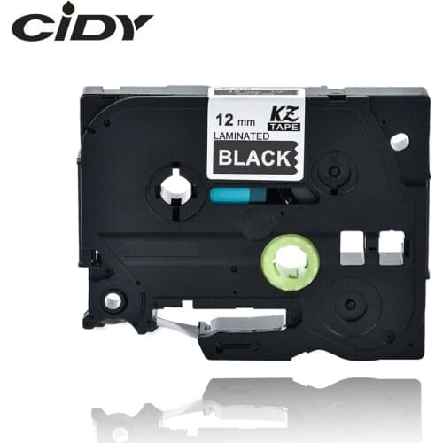 CIDY 20 Rolls Tze335 Tze-335 TZE 335 tz335 tz 335 12mm Tze Laminated Compatible White on Black Brother Ribbon Cartridge