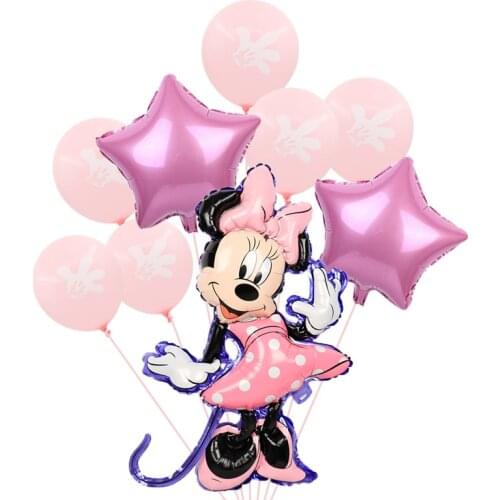 Disney Minnie Foil Balloons Mickey Mouse Ball Wedding Decoration Birthday Party Decorations Kids Toy Baby Shower Globos Supplies