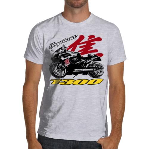 Hayabusa Racer Motorcycle Soft Cotton White or Gray 1300 Gsxr Brand 2019 Men Short Sleeve Cool Casual Cute T Shirts