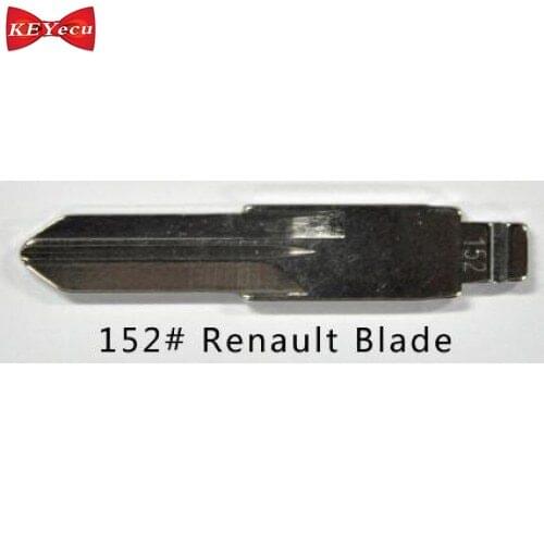 KEYECU 10pcs KEYDIY Universal Remotes Flip Key Blade Uncut Emergency Key Blade 152# for Renault