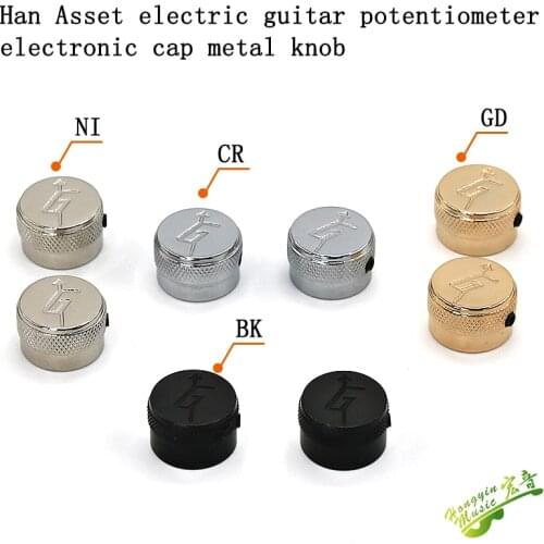 Korea asset electric guitar electric bass potentiometer electronic cap volume sound solid metal knob brass material