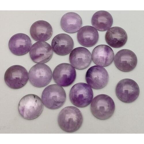 Fashion natural Amethysts stone beads 14mm round CAB CABOCHON for jewelry Accessories making 30pcs/lot wholesale