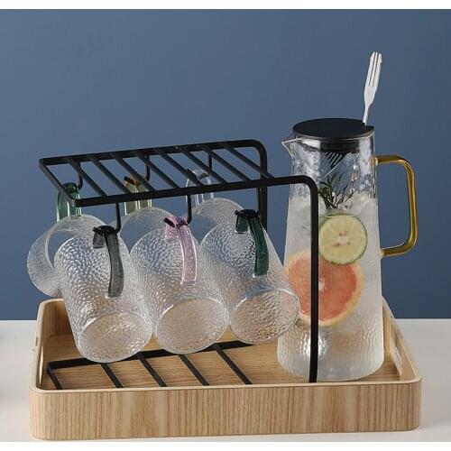 Hammer kettle glass cup home living room high temperature milk cup with simple bubble cup set water pitcher water jug