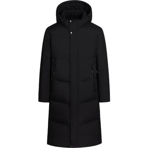 New Fashion Winter 90% White Duck Down Jackets Men Hooded Brand Black Long Parkas Men Overcoat Thick Warm Down Coats Men Ourwear