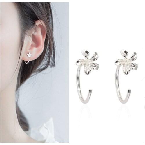 New Arrival Lady Flower Earring For Girl Birthday Gift Top Quality Silver 925 Sterling Earrings Women Piercing Accessories Lady