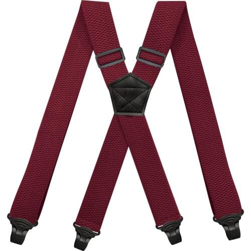 JIERKU Suspenders Mans X style Braces Suspensorio Tirantes Hombre Elastic Strap 3.8cm Corn Grain Fathers Gift