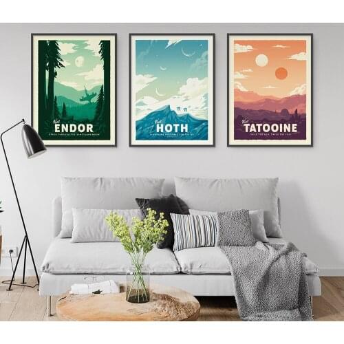 Classic Movie Interstellar Poster Nolan McConaughey Retro Posters and Prints Gallery Home Room Decor Film Wall sticker