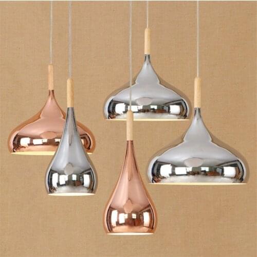 Post-modern Nordic Rose Gold Chrome Pated Chandelier Dining Room Bedroom Living Room iron Simple Cafe Bar lamps Free Shipping