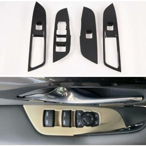 Carbon Fiber Style Car Window lift Control Panel Door Armrest Cover Sticker for Chevrolet Blazer 2020 Car Styling