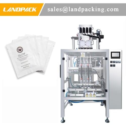 Pearl Powder Multi Track Packaging Machines Inner Beautiful Powder Sachet Packing Machine Price