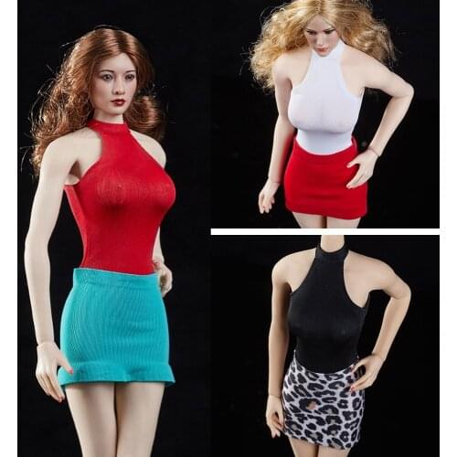 In Stock 1/6 Summer Fresh OL Female Skirt Perspective Sexy Buttock Wrap Suit Suitable for Body PH UD LD Fit 12'' Female Body