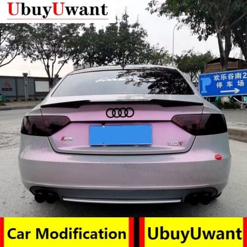 "Rear Genuine Carbon Fiber Trunk Spoiler Deck Wing For 2008-2016 AUDI A5 S5 RS5 B8 Sportback Coupe 2-DR/4-DR Auto Accessories
