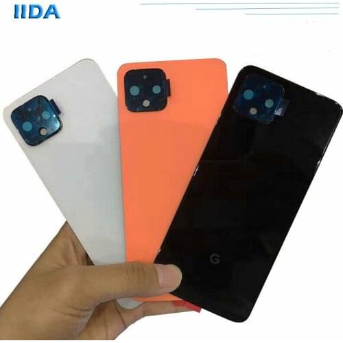 For Google Pixel 4/4XL Battery Back Rear Cover Door With Camera Lens Orange New