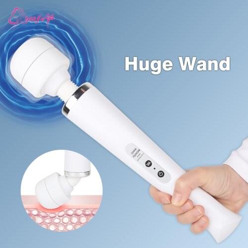 EU Plug Huge Head Wand Vibrator for Women Sex Toys Powerful Vibration Vagina Massage High Frequency Female Maturbator Sex Shop
