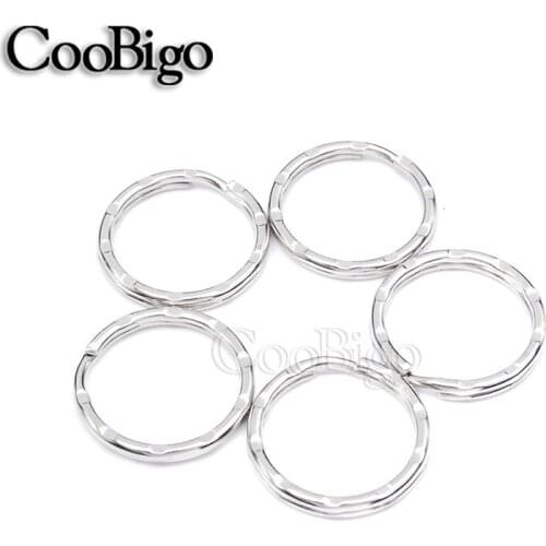 10Pcs Open Double Jump Rings Plated Bump Round Split Keyrings For Leather Bag Pants Decorative Chain DIY Accessories 20~32mm