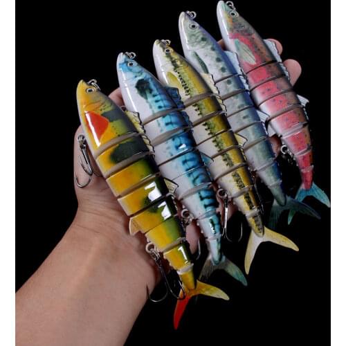 2pc 17.8cm 38g Sinking Wobblers Fishing Lures Metal Multi Jointed Swimbait Hard Bait Fishing Tackle For Bass Pike Isca Crankbait