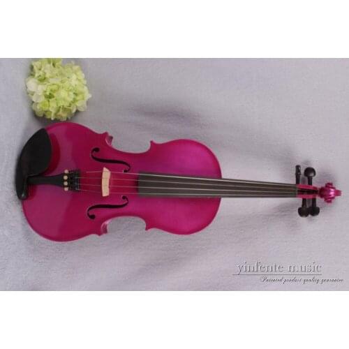 4/4 DARK PINK 4 string Electric Acoustic Violin Solid Wood Nice Sound red color BLACK WHITE BLUE 1-11