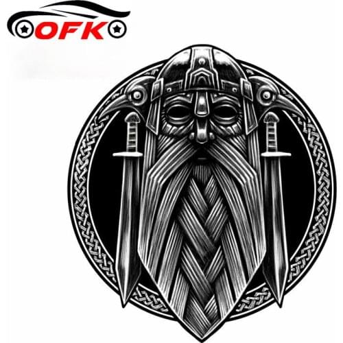 Car Stickers, Motorcycle Decals Viking Decorative Accessories,to Cover Scratches Sunscreen Waterproof PVC.13cm X 12cm