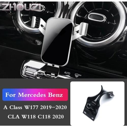 Car Mobile Phone Holder For Mercedes Benz W177 A Class A180/200/220 W118 CLA CLA200/260 Stand GPS Navigation Bracket Accessories