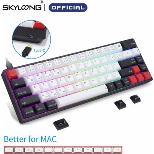 SKYLOONG AK68S Wireless Bluetooth Mechanical Keyboard Hot Swap PC Gamer PBT Keycaps Gaming Keyboard Better For MAC Laptop Tablet