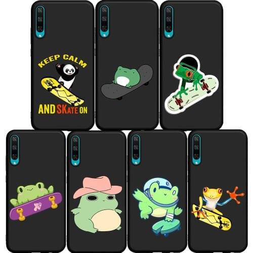 Skateboard Frog Dinosaur Cute cartoon for Huawei Honor 8 Lite 8X 8C 9X 9 10 Lite 20 Pro V20 10i 20i 8S 8A 30 Pro 30S Phone Case