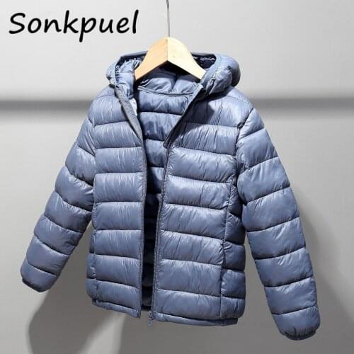 Children Winter Jacket Ultra Light Down Baby Girls Jackets Kids Hooded Outerwear Boys Snowsuit Coat Children Clothing 2-10Years