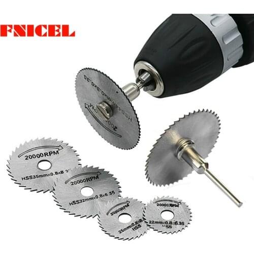 7pcs Mini HSS Circular Saw Blade Rotary Tool For Dremel Metal Cutter Power Tool Set Wood Cutting Discs Drill Mandrel Cutoff