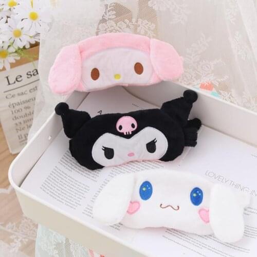 Hobbies Stuffed Animals Plush Movies TV Kuromi Cinnamorol Mymelody Blackout Sleep Goggles Siesta Trip Toys for Children Gift
