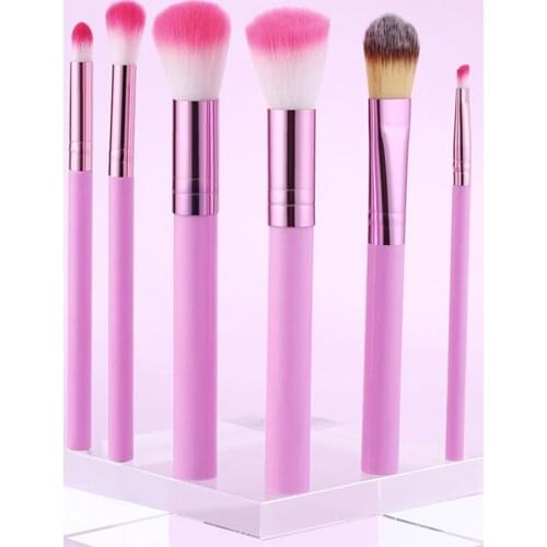 7Pcs/Set Make up Beauty Cosmestic Brushes Makeup Brush Wear-resistant Exquisite Artificial Fiber Eye Shadow Eyebrow Brush Set