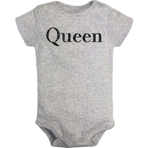 Queen Princess Funny Baby 100% Battery Newborn Baby Girl Boys Clothes Short Sleeve Romper Jumpsuit Outfits 100% Cotton Present