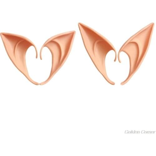 1 Pair Halloween Party Elven Elf Ears Anime Fairy Cospaly Costumes Vampire Latex M06 21 Dropshiping