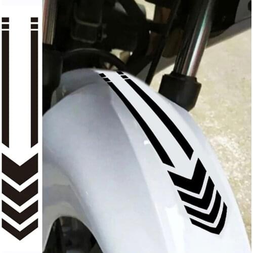 Fashion Motorcycle Motorbike Fender Reflective Warning Sticker Decals Decor