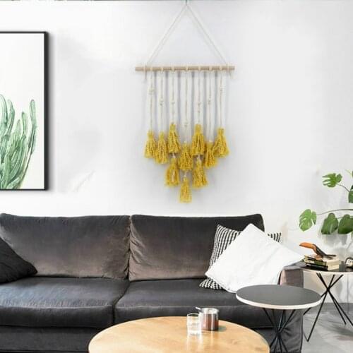 Fashion Hand woven Curtain Tapestry Nordic Style Home Accessories Wall Tapestry Creative Can Hang Photo Living Room Decoration