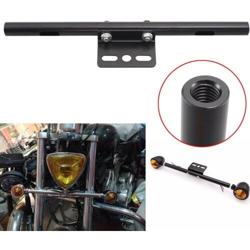 Motorcycle Black Short Mount Turn Signal Light Tube Bar Bracket Uinversal For Harley Honda Suzuki Yamaha Cafe Racer Scrambler